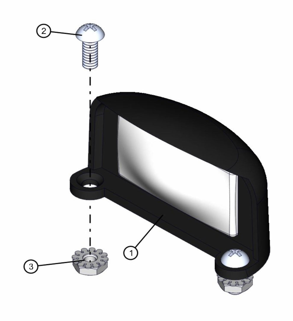 Licence Plate Lamp Assembly Parts for Maxi-Lite FCS AS3000 (0001MXL10 TO 9999MXL13) by Allmand