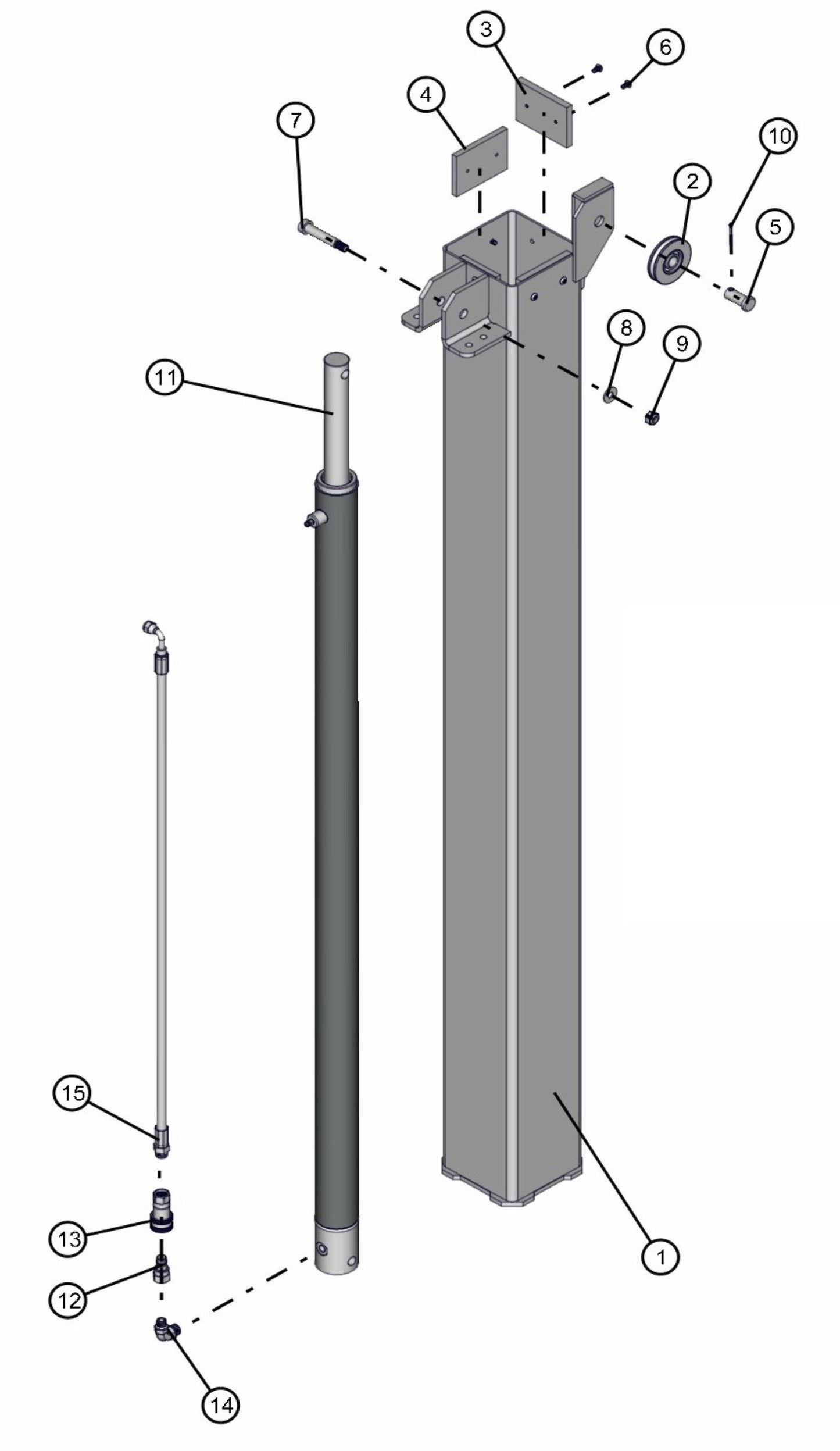 Section 2 Assembly Parts for Maxi-Lite FCS AS3000 (0001MXL10 TO 9999MXL13) by Allmand