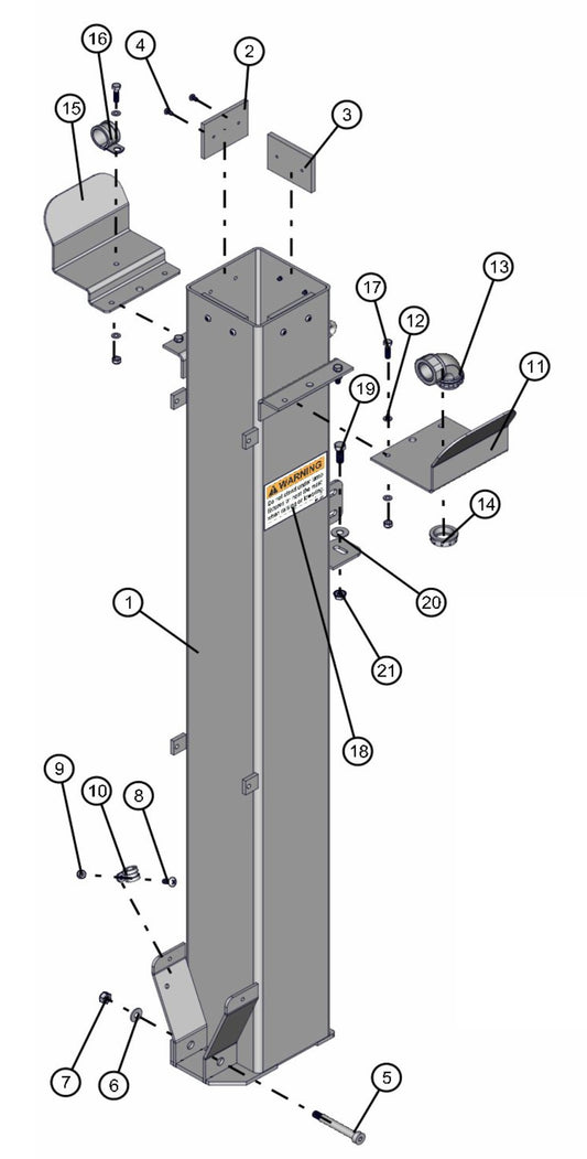 Section 1 Assembly Parts for Maxi-Lite FCS AS3000 (0001MXL10 TO 9999MXL13) by Allmand