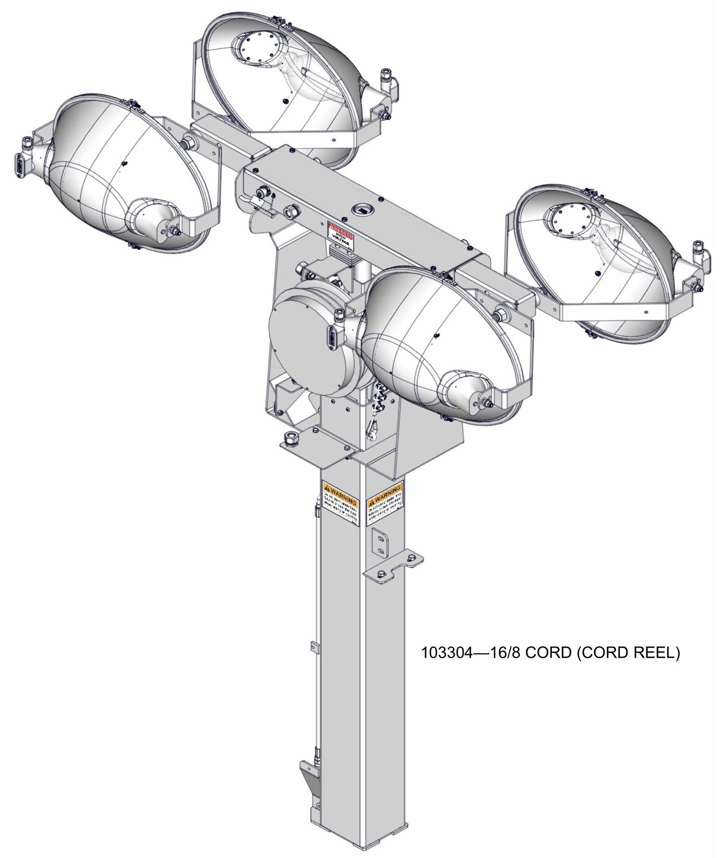 Cord Reel and Cord Assembly Parts for Maxi-Lite FCS AS3000 (0001MXL10 TO 9999MXL13) by Allmand