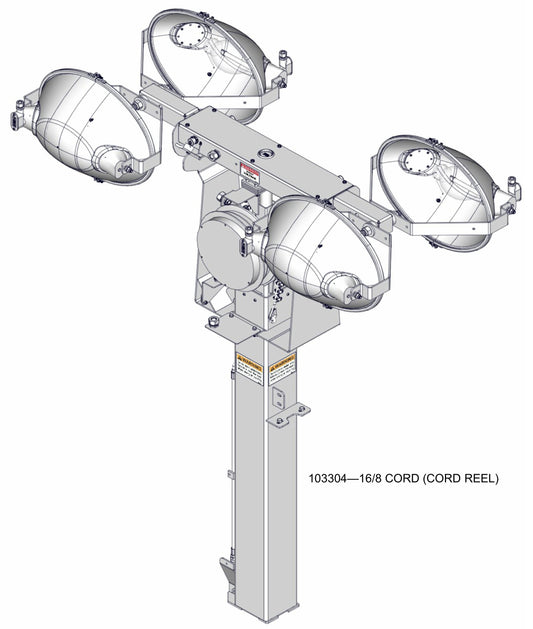 Cord Reel and Cord Assembly Parts for Maxi-Lite FCS AS3000 (0001MXL10 TO 9999MXL13) by Allmand