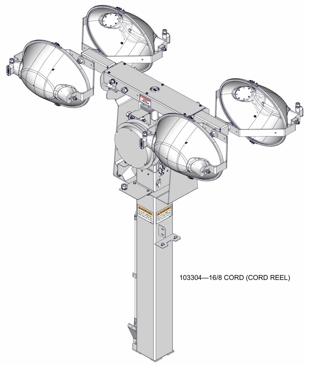 Cord Reel and Cord Assembly Parts for Maxi-Lite FCS AS3000 (0001MXL10 TO 9999MXL13) by Allmand