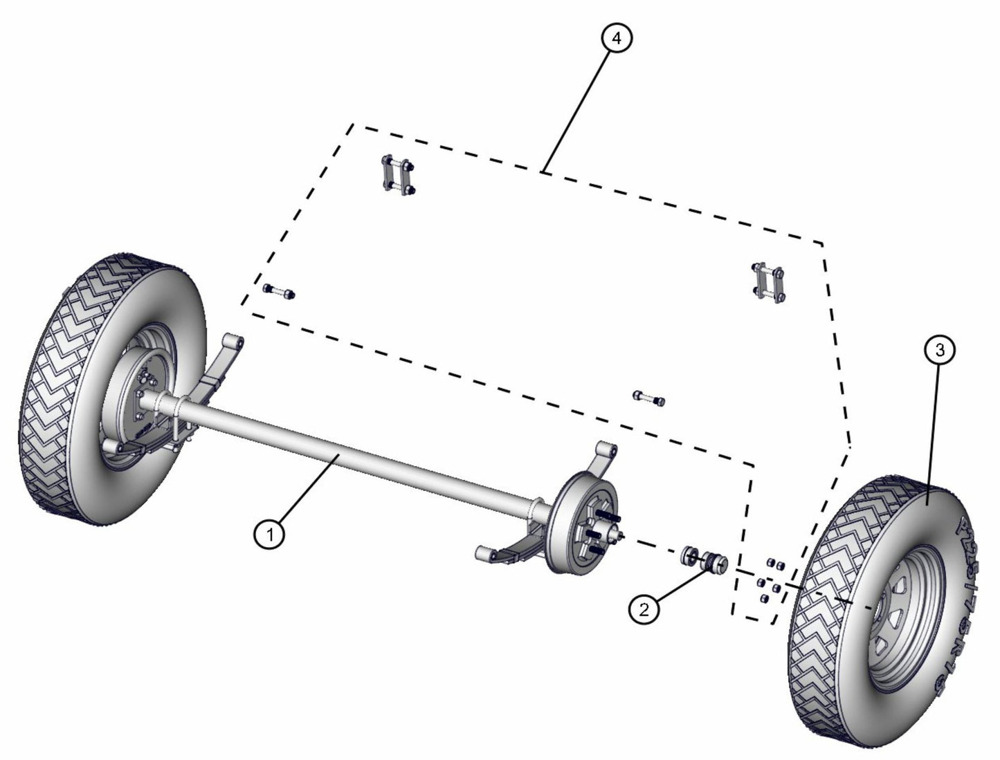 Hydraulic Brake Axle Assembly Parts for Maxi-Lite FCS AS3000 (0001MXL10 TO 9999MXL13) by Allmand
