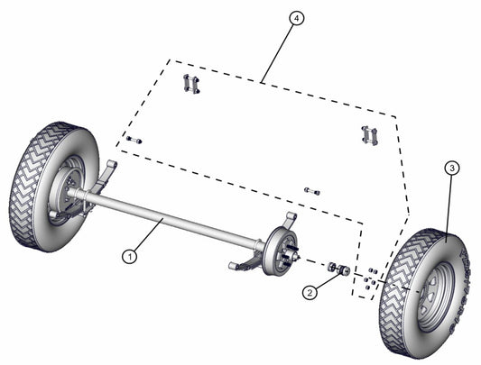 Hydraulic Brake Axle Assembly Parts for Maxi-Lite FCS AS3000 (0001MXL10 TO 9999MXL13) by Allmand