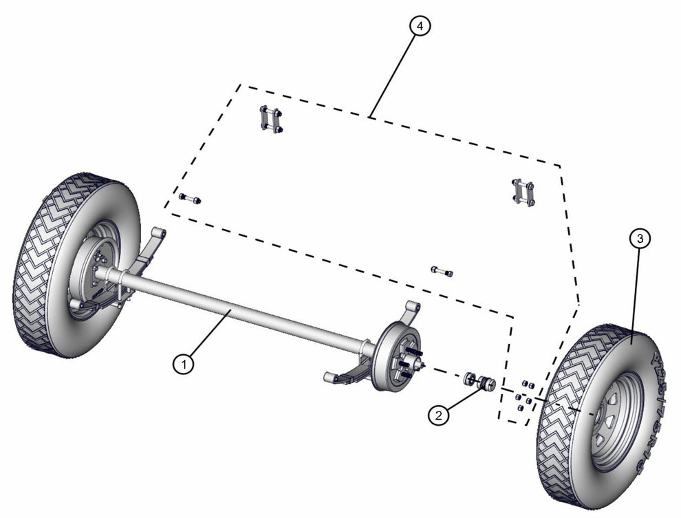 Hydraulic Brake Axle Assembly Parts for Maxi-Lite FCS AS3000 (0001MXL10 TO 9999MXL13) by Allmand