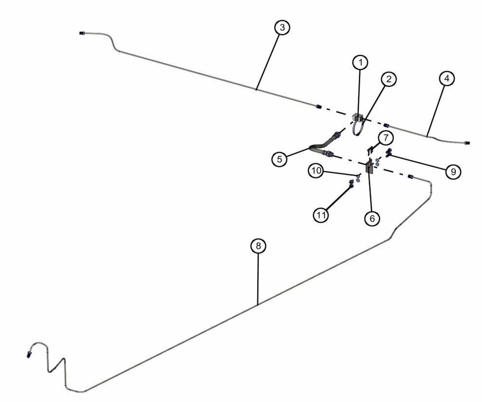 Hydraulic Brake Line Assembly Parts for Maxi-Lite FCS AS3000 (0001MXL10 TO 9999MXL13) by Allmand