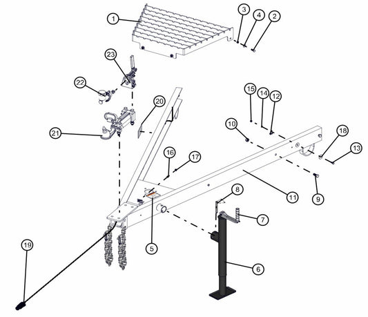 Removable Tongue Assembly Parts for Maxi-Lite FCS AS3000 (0001MXL10 TO 9999MXL13) by Allmand