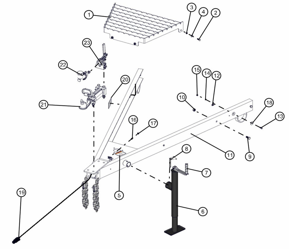 Removable Tongue Assembly Parts for Maxi-Lite FCS AS3000 (0001MXL10 TO 9999MXL13) by Allmand