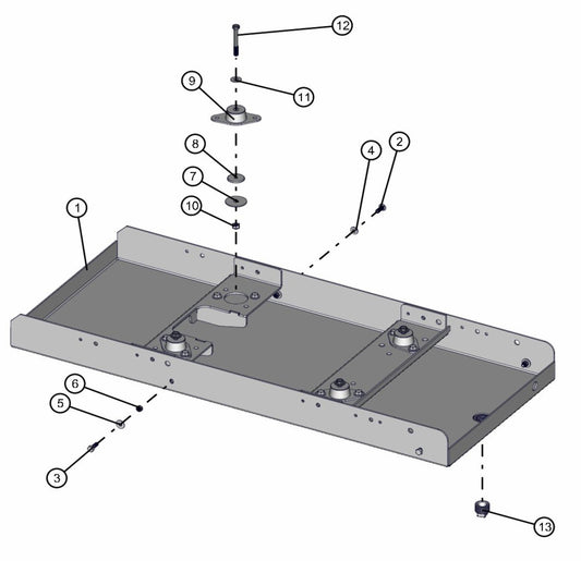 CAT C1.1 Engine and Generator Bunded Tray Assembly Parts for Maxi-Lite FCS AS3000 (0001MXL10 TO 9999MXL13) by Allmand