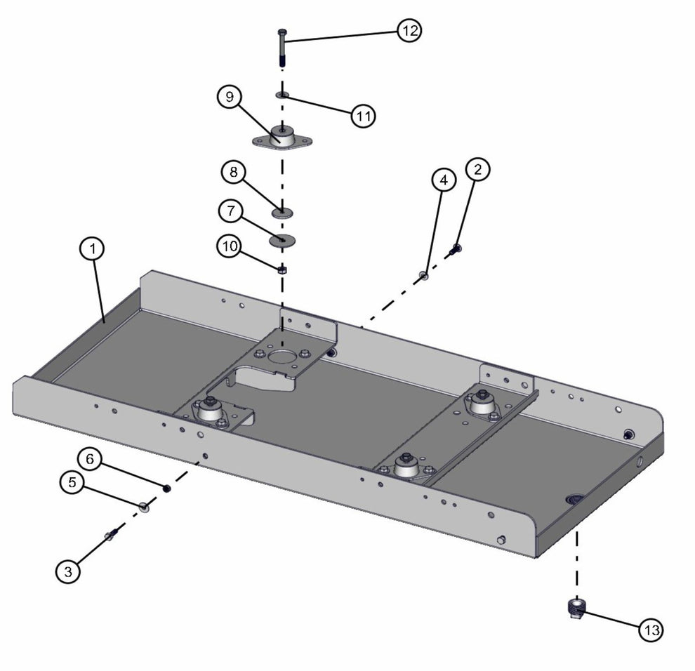 CAT C1.1 Engine and Generator Bunded Tray Assembly Parts for Maxi-Lite FCS AS3000 (0001MXL10 TO 9999MXL13) by Allmand