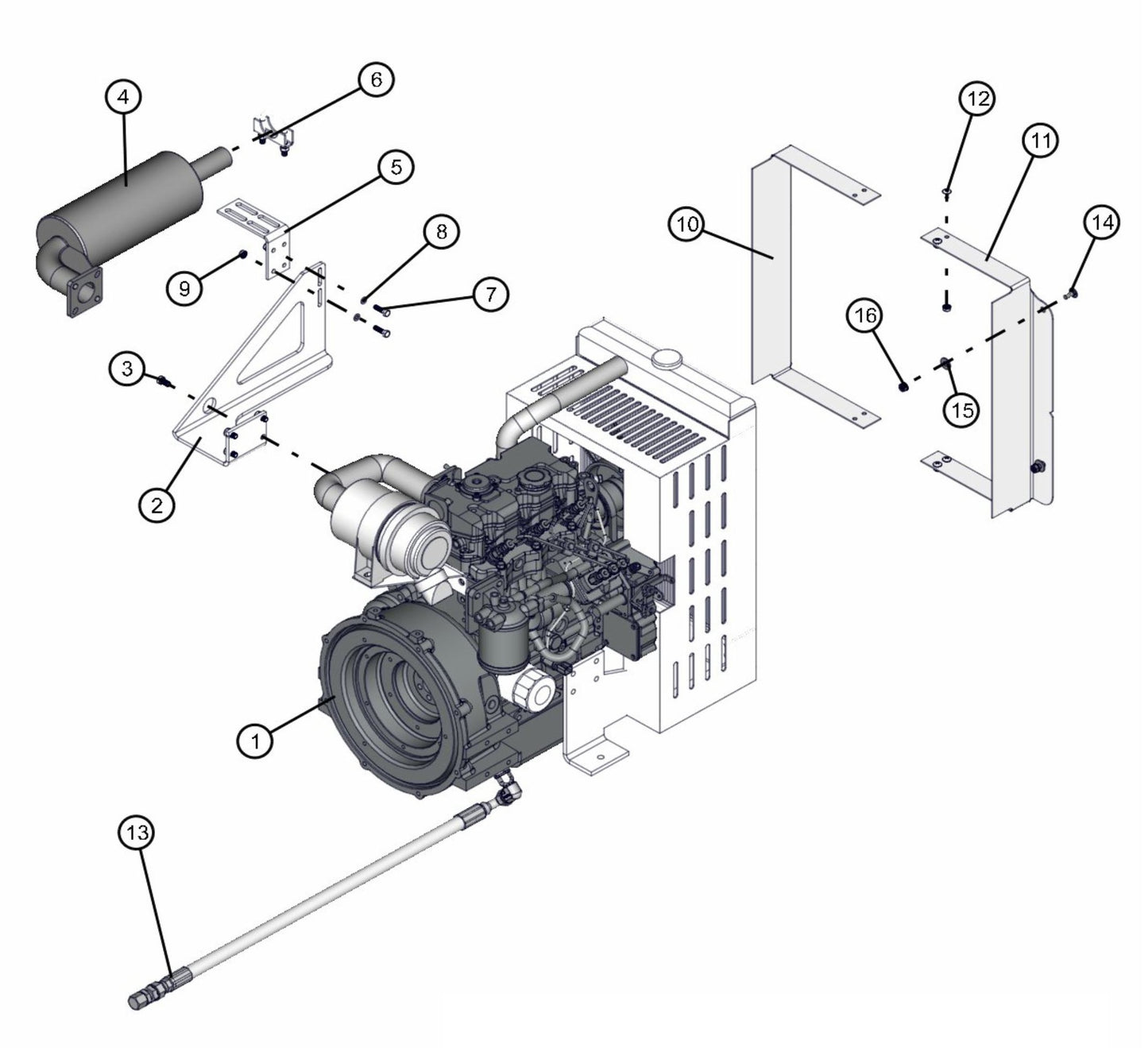CAT C1.1 Engine 8kW Assembly Parts for Maxi-Lite FCS AS3000 (0001MXL10 TO 9999MXL13) by Allmand