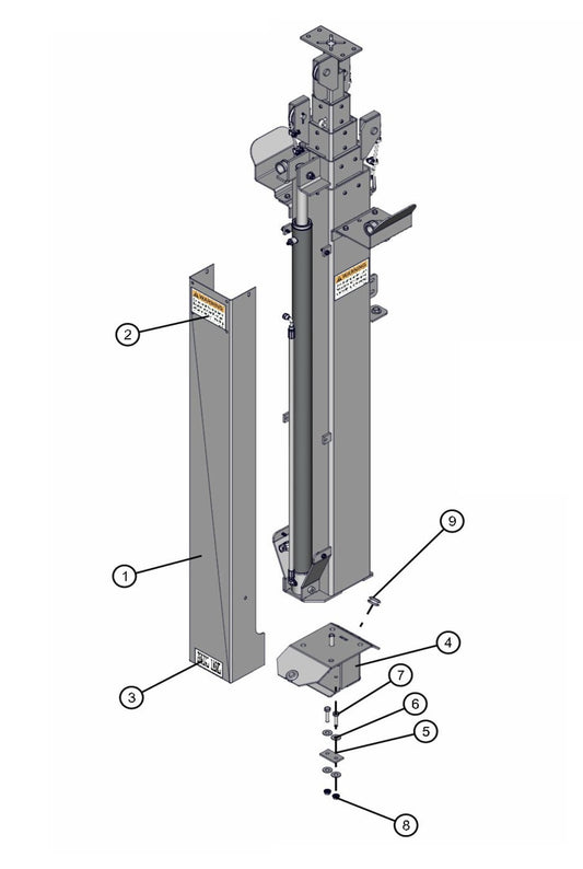 Tower Pedestal VT2 Assembly Parts for FCS Maxi-Lite 15-20KW (0001LV10 to 9999MLV12) by Allmand