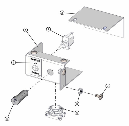 Tower Switch and Breaker Assembly Parts for FCS Maxi-Lite 15-20KW (0001LV10 to 9999MLV12) by Allmand