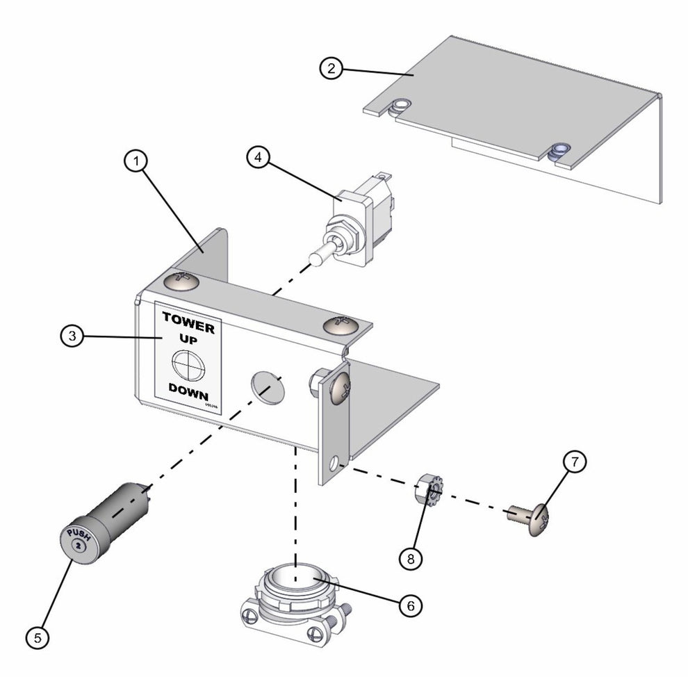 Tower Switch and Breaker Assembly Parts for FCS Maxi-Lite 15-20KW (0001LV10 to 9999MLV12) by Allmand