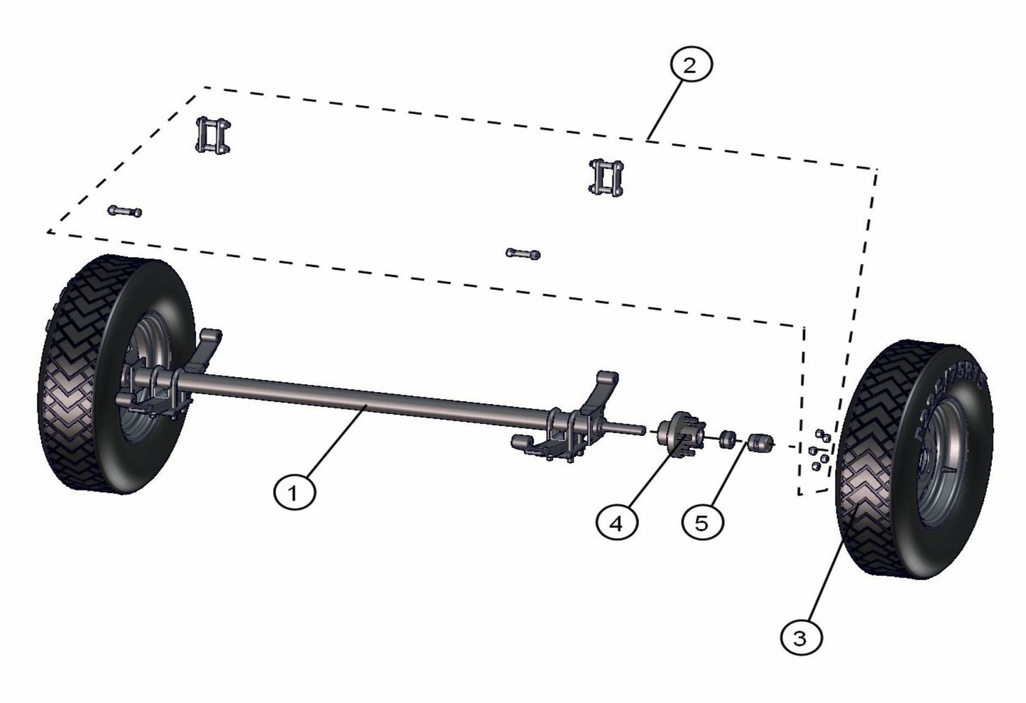 Axle Assembly Parts for FCS Maxi-Lite 15-20KW (0001LV10 to 9999MLV12) by Allmand