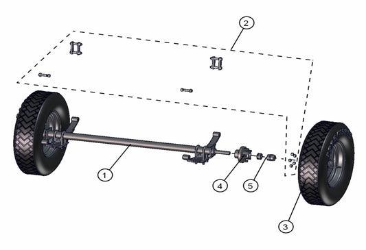 Axle Assembly Parts for FCS Maxi-Lite 15-20KW (0001LV10 to 9999MLV12) by Allmand