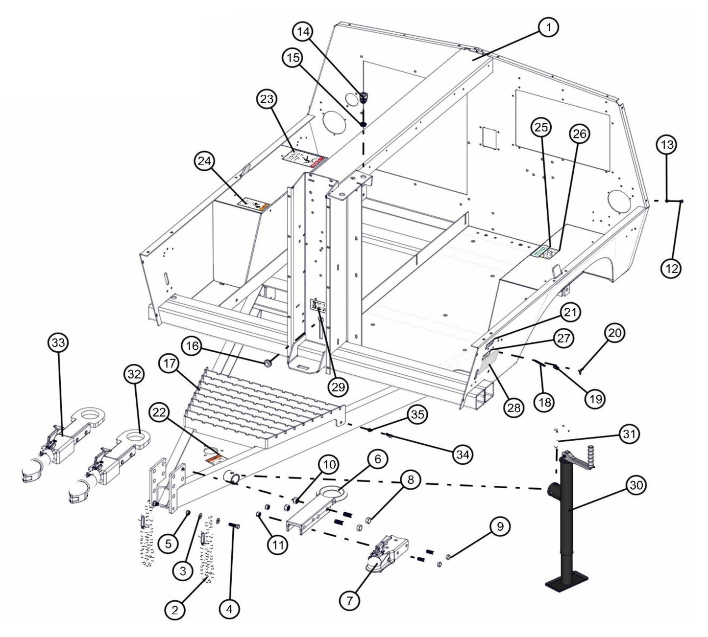 Frame Assembly Parts for FCS Maxi-Lite 15-20KW (0001LV10 to 9999MLV12) by Allmand
