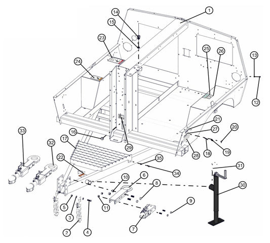 Frame Assembly Parts for FCS Maxi-Lite 15-20KW (0001LV10 to 9999MLV12) by Allmand