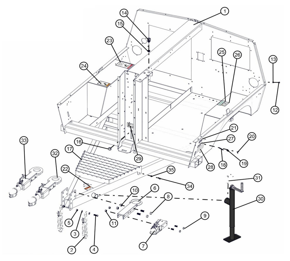 Frame Assembly Parts for FCS Maxi-Lite 15-20KW (0001LV10 to 9999MLV12) by Allmand