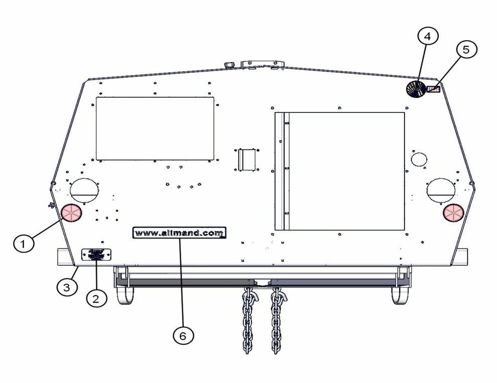 Frame Rear Assembly Parts for FCS Maxi-Lite 15-20KW (0001LV10 to 9999MLV12) by Allmand
