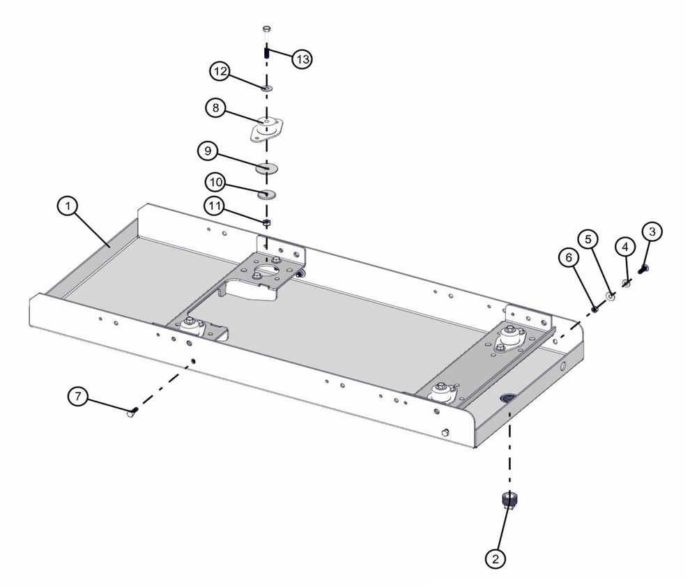 CAT C2.2 Engine/Generator Bunded Tray Assembly Parts for FCS Maxi-Lite 15-20KW (0001LV10 to 9999MLV12) by Allmand