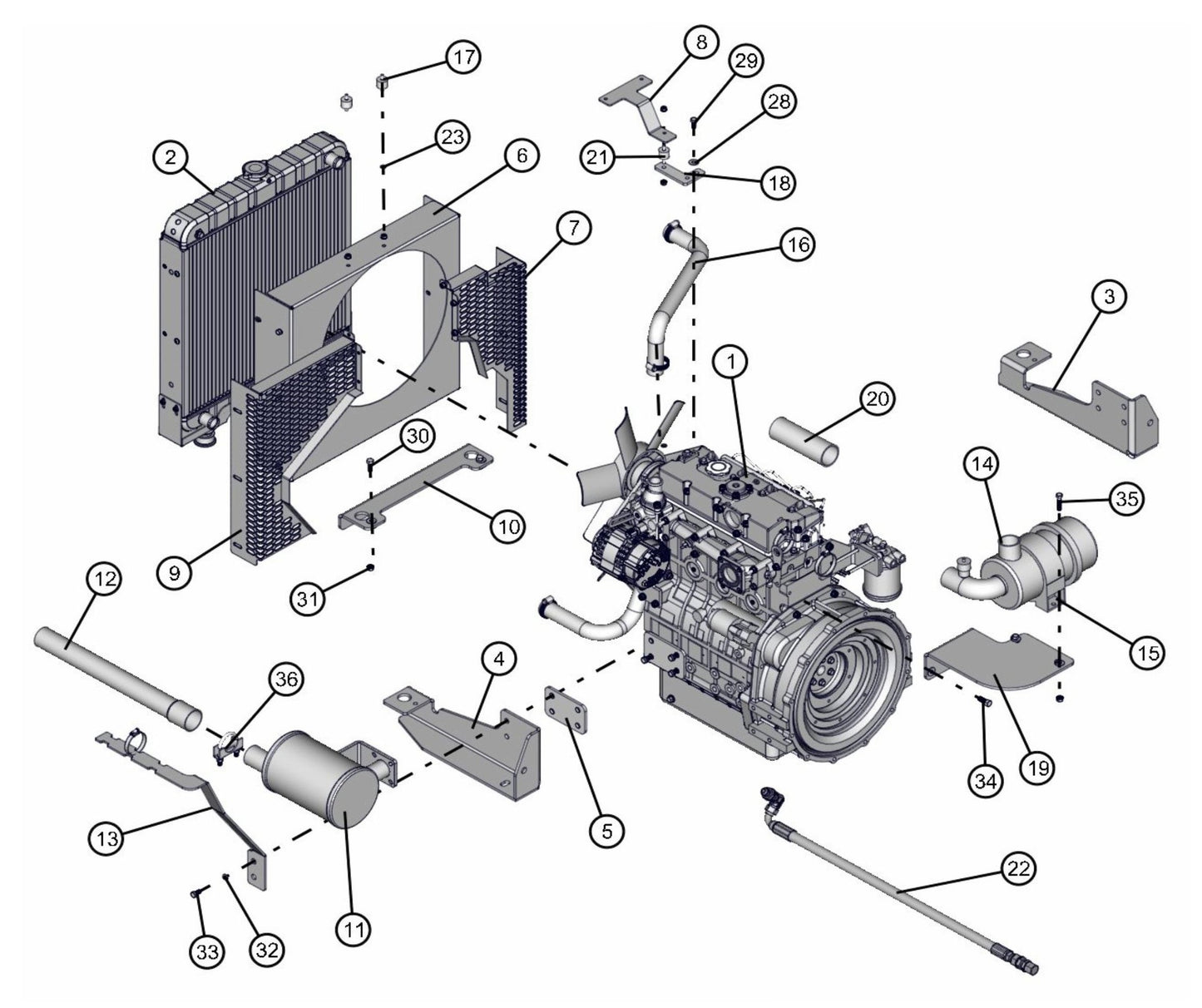 CAT C2.2 Engine Assembly Parts for FCS Maxi-Lite 15-20KW (0001LV10 to 9999MLV12) by Allmand
