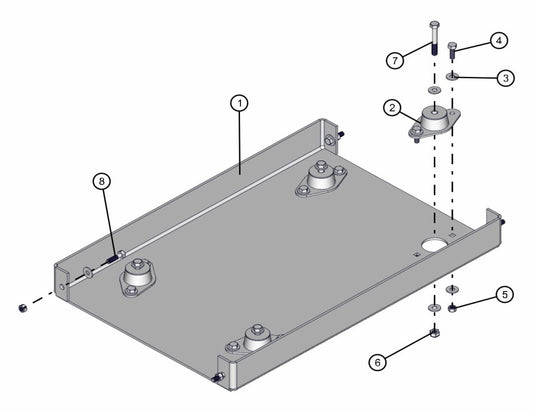 Kubota Containment Tray Engine Pan Assembly Parts for FCS Maxi-Lite 15-20KW (0001LV10 to 9999MLV12) by Allmand