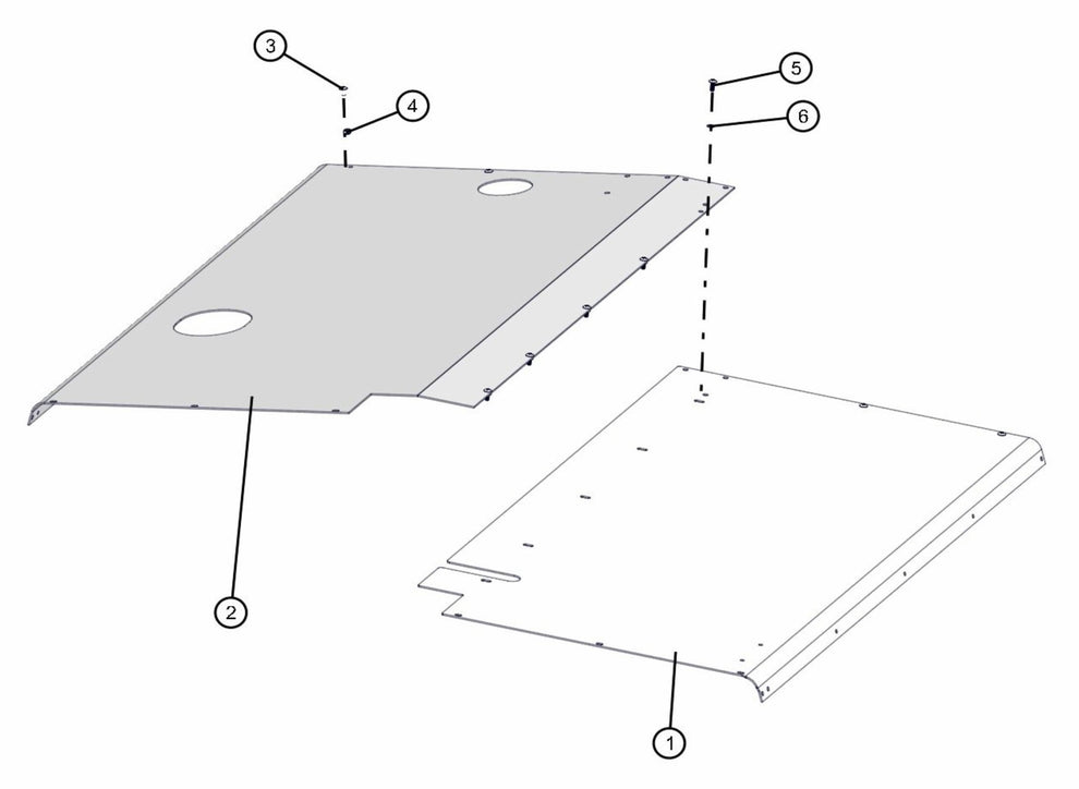 Roof Panels Assembly Parts for FCS Maxi-Lite 15-20KW (0001LV10 to 9999MLV12) by Allmand