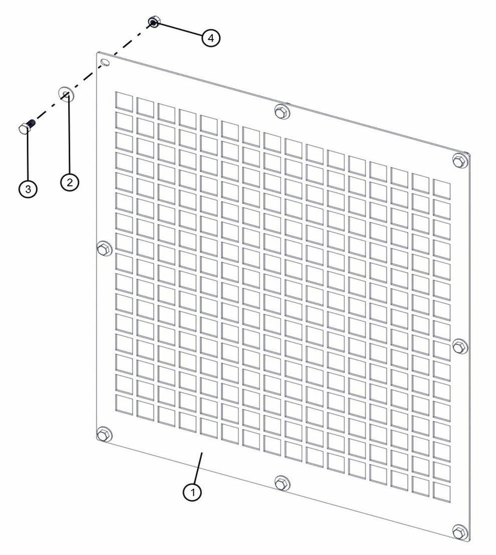 Radiator Plate Assembly Parts for FCS Maxi-Lite 15-20KW (0001LV10 to 9999MLV12) by Allmand