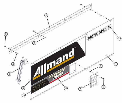 Right Door Assembly Parts for FCS Maxi-Lite 15-20KW (0001LV10 to 9999MLV12) by Allmand