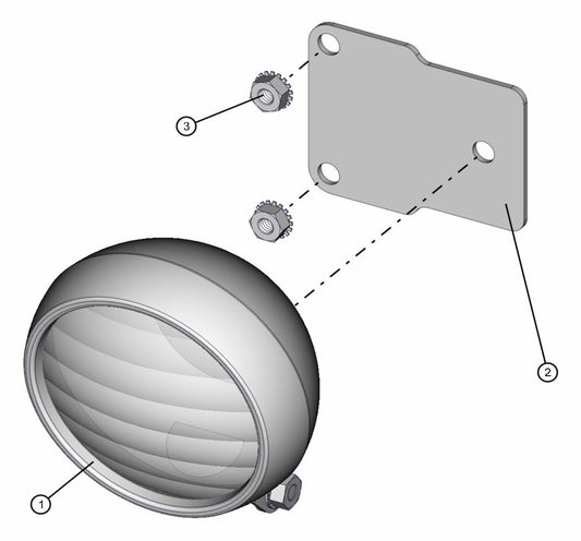 Interior Work Light Assembly Parts for FCS Maxi-Lite 15-20KW (0001LV10 to 9999MLV12) by Allmand