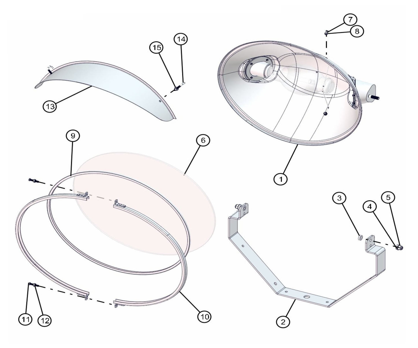 SHO Lamp Holder Assembly Parts for FCS Maxi-Lite 15-20KW (0001LV10 to 9999MLV12) by Allmand
