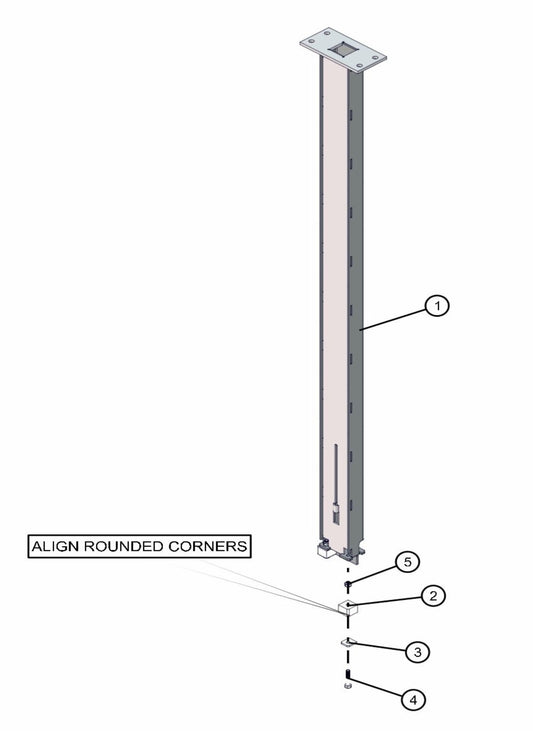Vertical Tower VT1 Section 7 Assembly Parts for FCS Maxi-Lite 15-20KW (0001LV10 to 9999MLV12) by Allmand