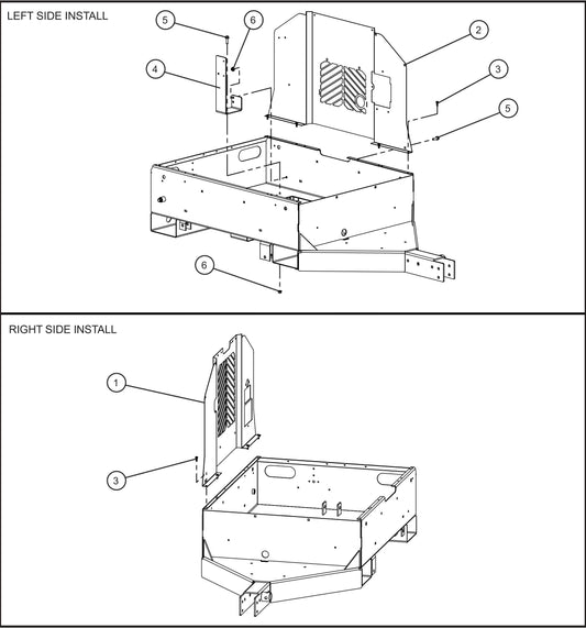Side Panels Assembly Parts for Maxi-Power 8XR Mobile Generator Parts By Allmand