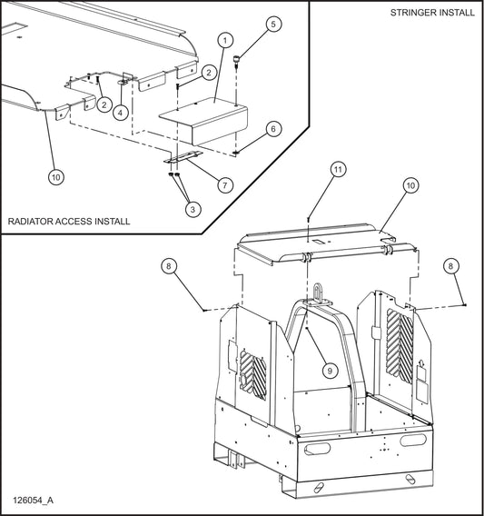 Stringer Group Assembly Parts for Maxi-Power 8XR Mobile Generator Parts By Allmand