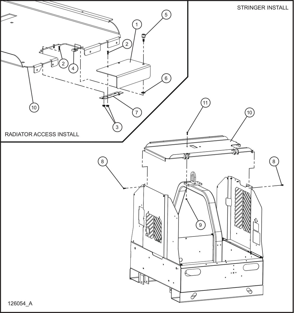Stringer Group Assembly Parts for Maxi-Power 8XR Mobile Generator Parts By Allmand