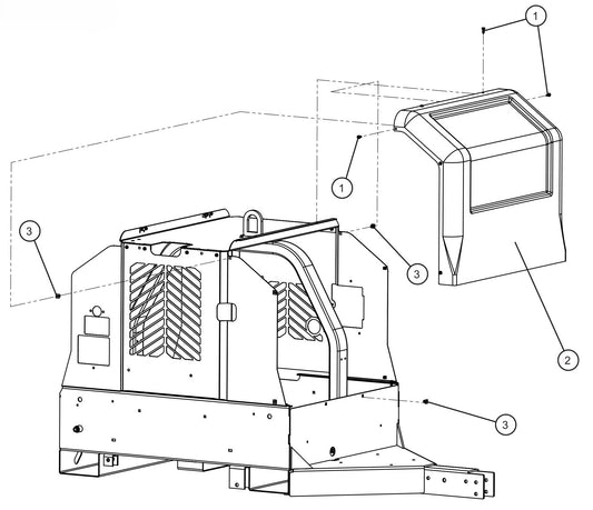 Front Cover Assembly Parts for Maxi-Power 8XR Mobile Generator Parts By Allmand
