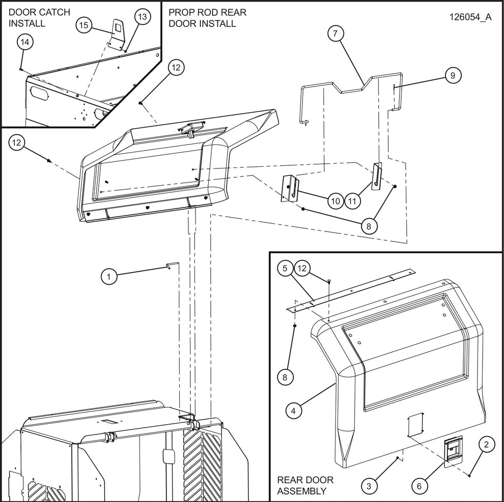 Rear Door Assembly Parts for Maxi-Power 8XR Mobile Generator Parts By Allmand
