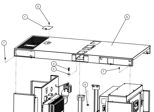 Top Side Panel (1 of 2) Assembly Parts for MAXI-POWER 45 (MP45) (49-000001 and UP) by Allmand