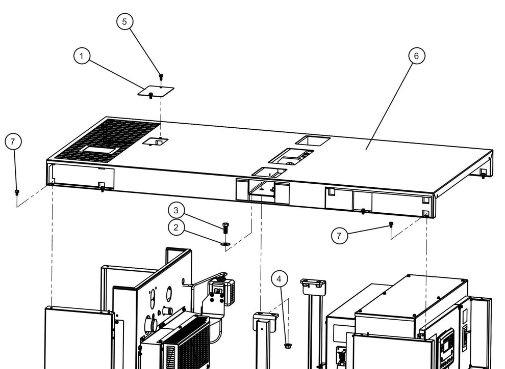 Top Side Panel (1 of 2) Assembly Parts for MAXI-POWER 45 (MP45) (49-000001 and UP) by Allmand