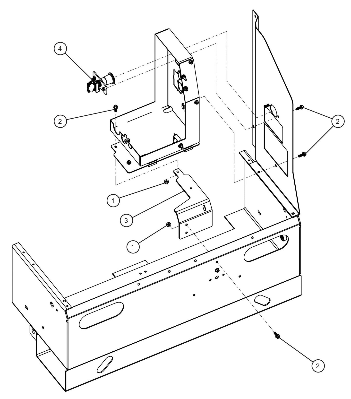 Control Box and E-Stop Mounting Group Assembly Parts for Maxi-Power 8XR Mobile Generator Parts By Allmand