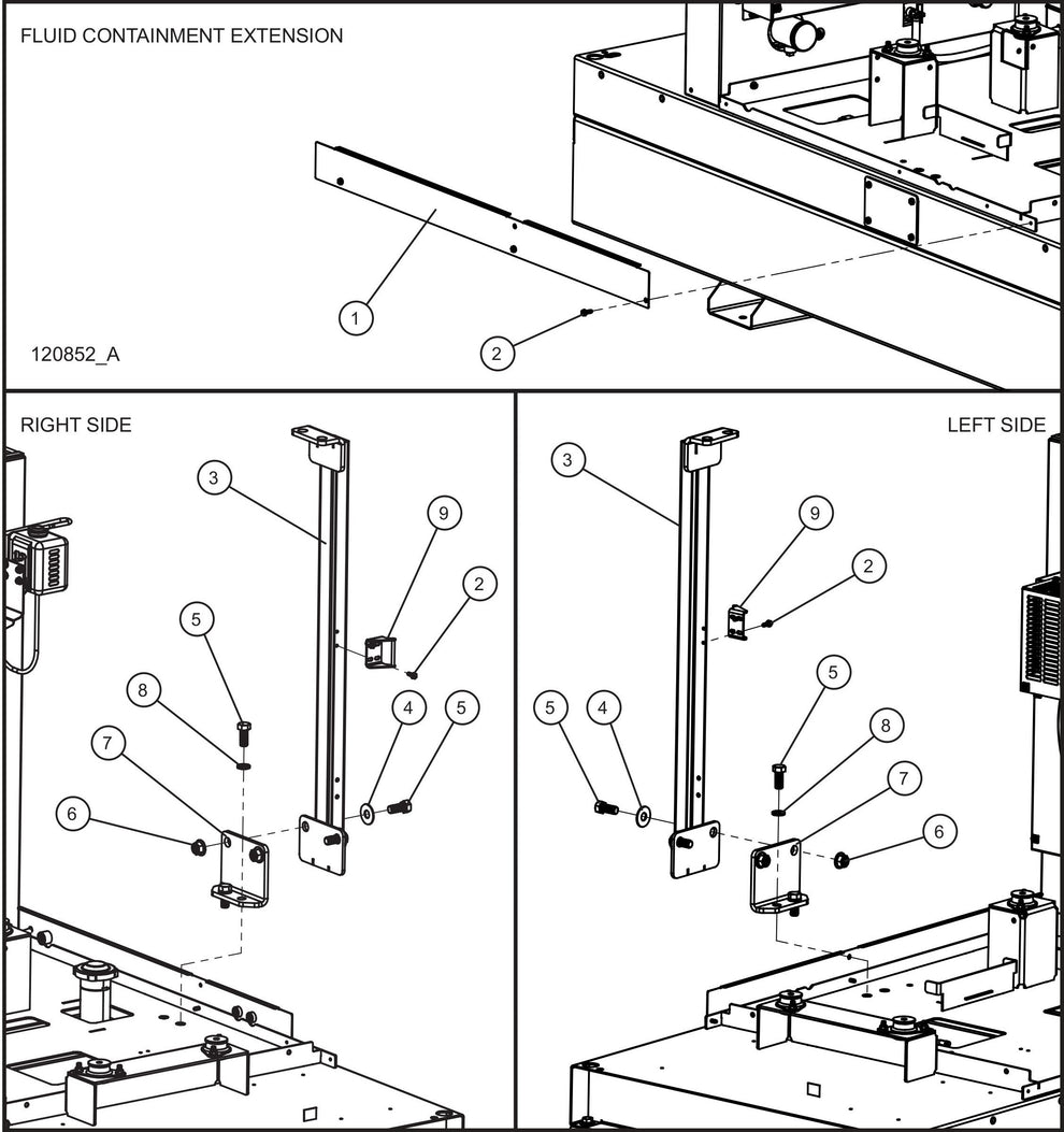 Left and Right Side Door Latch Brackets Assembly Parts for MAXI-POWER 45 (MP45) (49-000001 and UP) by Allmand