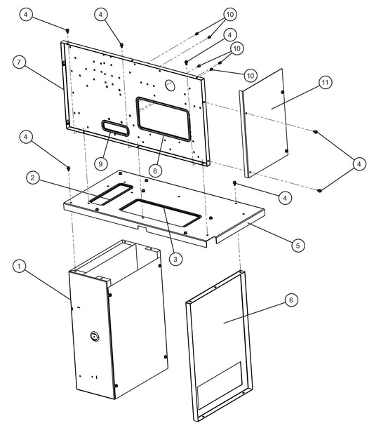 Control Box Interior Assembly Group (1 of 3) Parts for MAXI-POWER 45 (MP45) (49-000001 and UP) by Allmand