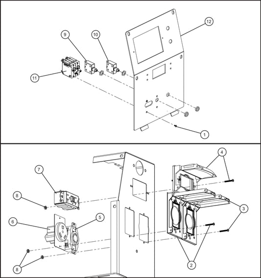 20A GCFI, 30A RV, and 30A Twistlock Outlet Package Assembly Parts for Maxi-Power 8XR Mobile Generator Parts By Allmand