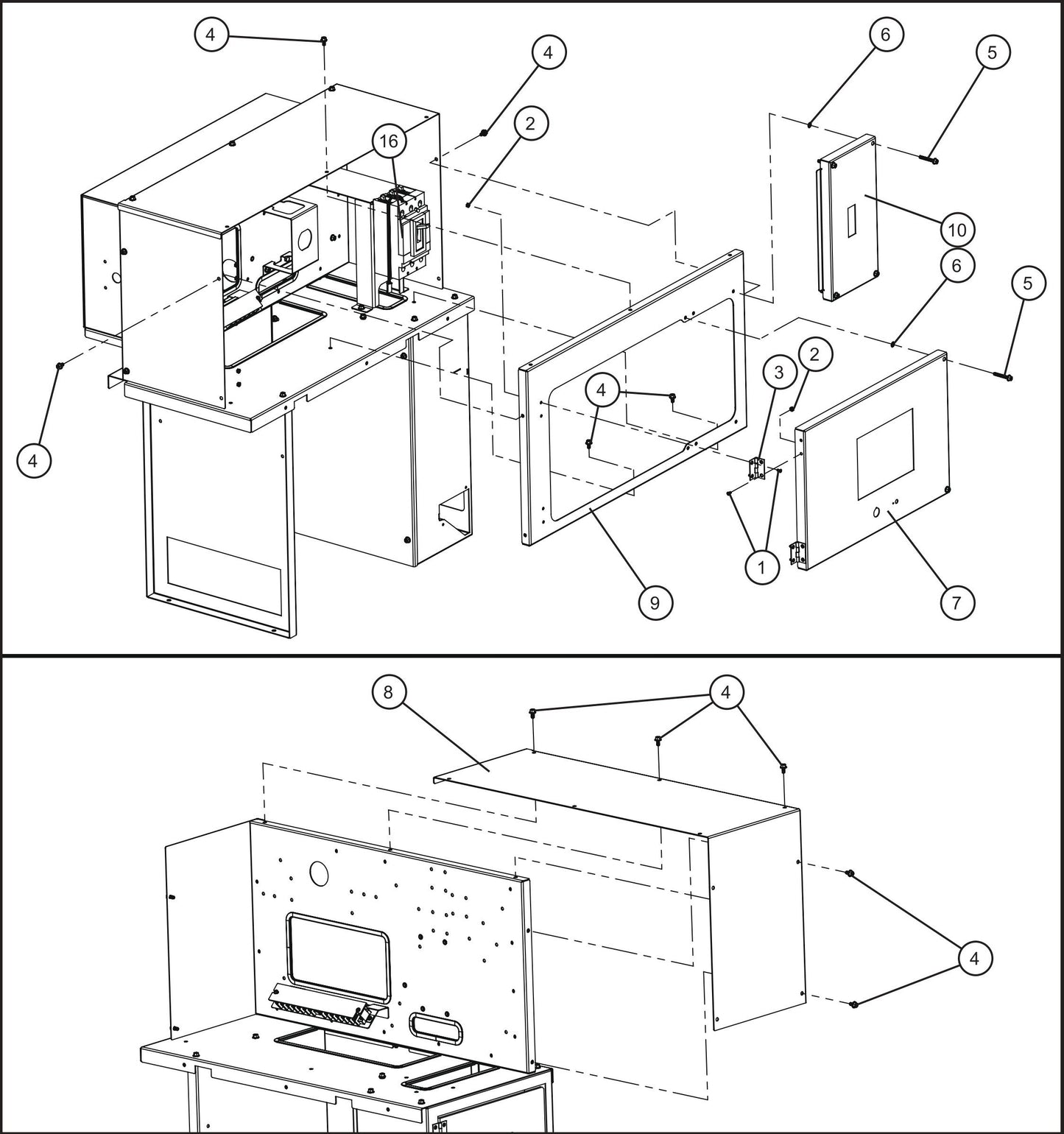 Control Box Interior Assembly Group (2 of 3) Parts for MAXI-POWER 45 (MP45) (49-000001 and UP) by Allmand