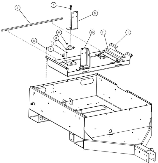 Engine Mounting Tray Assembly Parts for Maxi-Power 8XR Mobile Generator Parts By Allmand