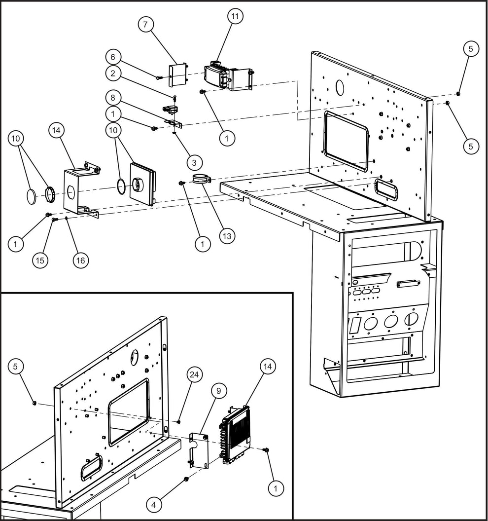Control Box Isuzu Engine Interface Group Assembly Parts for MAXI-POWER 45 (MP45) (49-000001 and UP) by Allmand