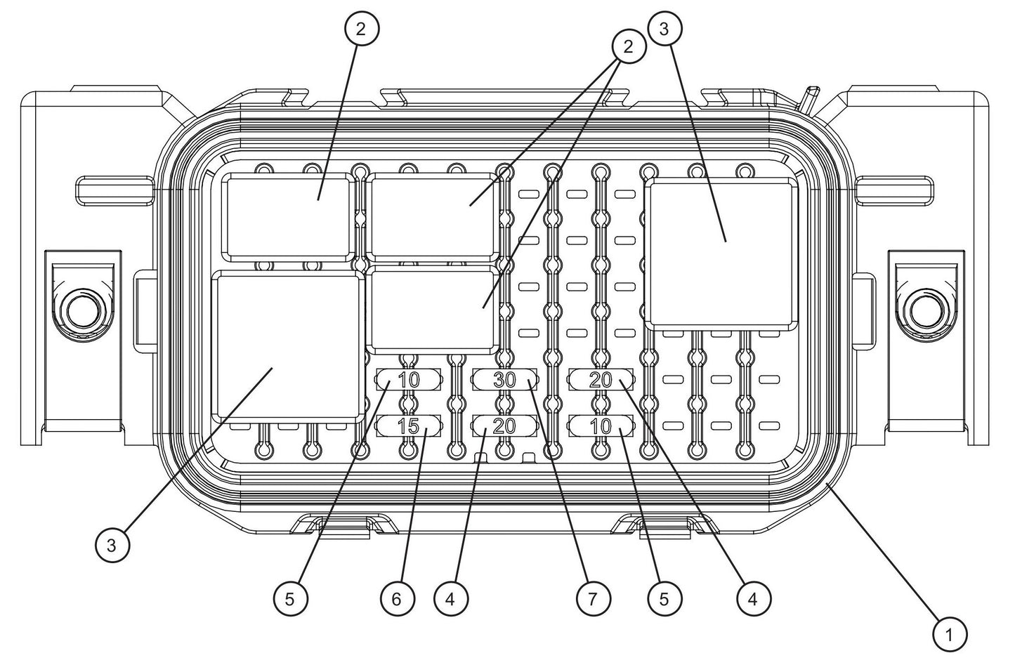 Isuzu Engine Interface Harness Fuse Box Assembly Parts for MAXI-POWER 45 (MP45) (49-000001 and UP) by Allmand