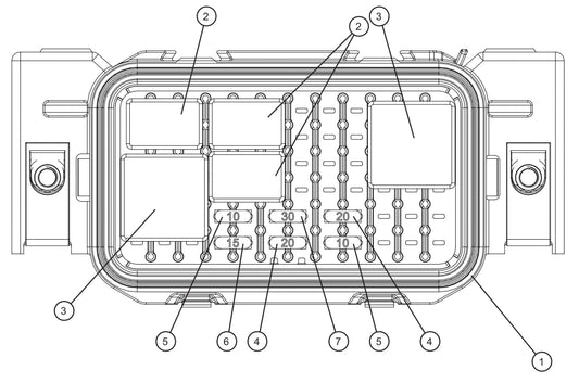 Isuzu Engine Interface Harness Fuse Box Assembly Parts for MAXI-POWER 45 (MP45) (49-000001 and UP) by Allmand