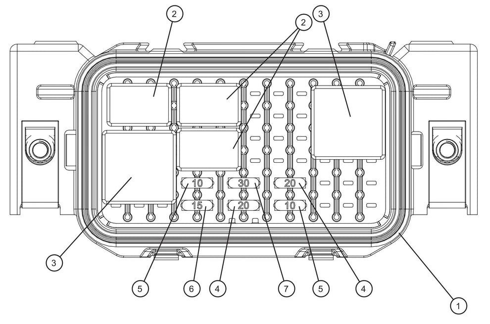 Isuzu Engine Interface Harness Fuse Box Assembly Parts for MAXI-POWER 45 (MP45) (49-000001 and UP) by Allmand